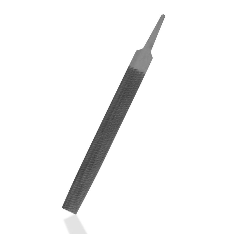 KALIM Half Round Medium Cut File, Double Cut Teeth, 6'' Length, Made of High Carbon Steel, Hand File without Handle Suitable for Wood, Metal, Sharpening, etc. - Image 1